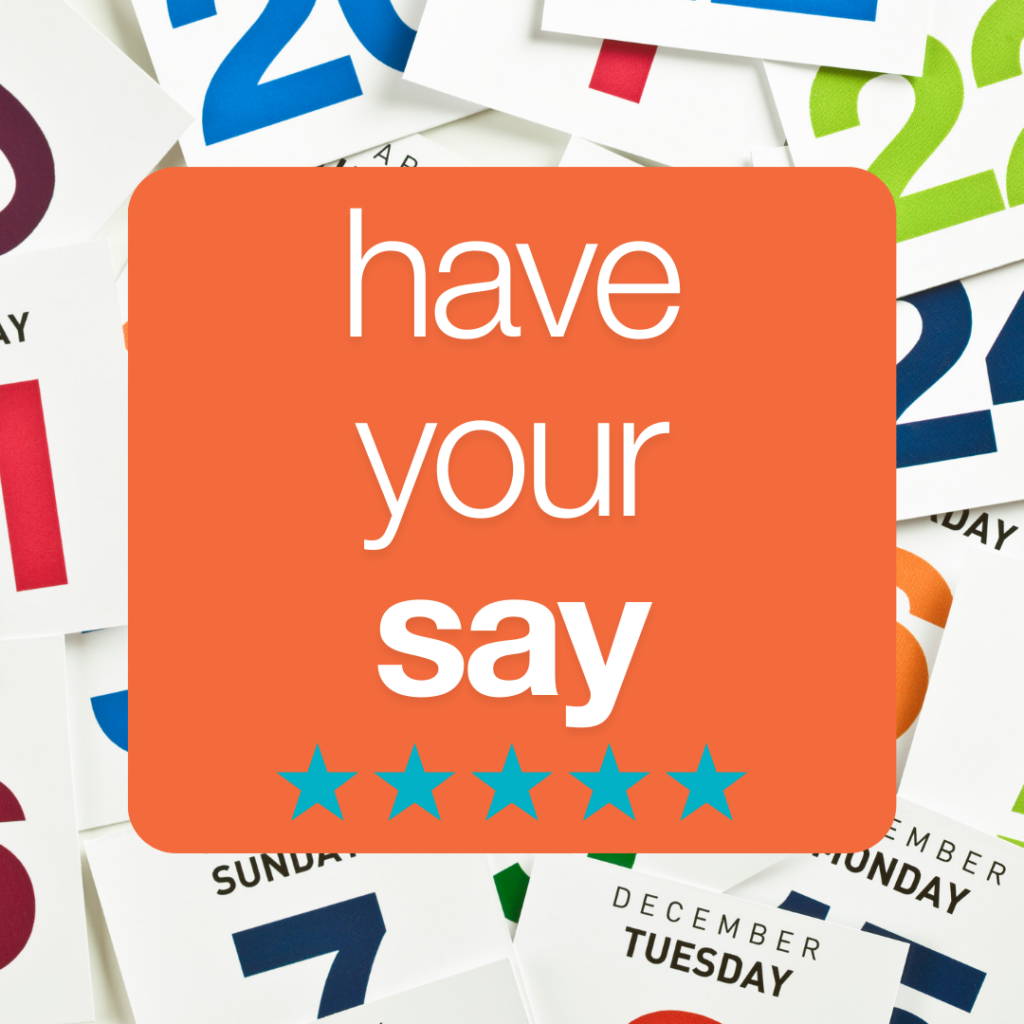 Send us your feedback on our online events calendar!