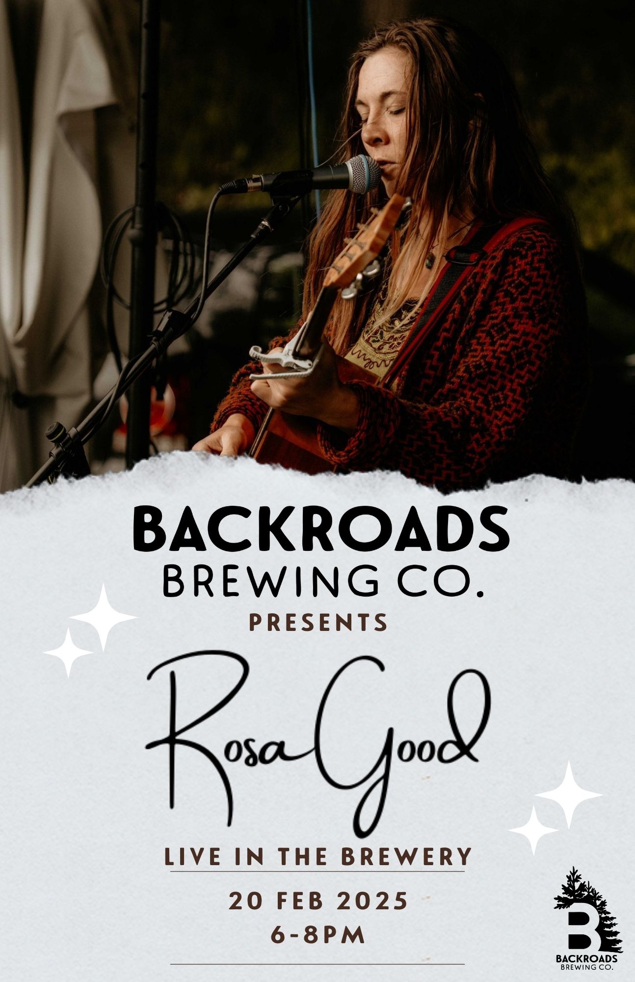 Rosa Good Live at Backroads Brewing